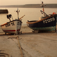 Buy canvas prints of fishing boats in harbour by jon betts