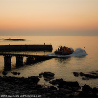 Buy canvas prints of lifeboat launch sennen, cornwall by jon betts