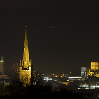 Buy canvas prints of Norwich at Night by Gypsyofthesky Photography
