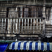 Buy canvas prints of Rain on Blue by Simon Joshua Peel