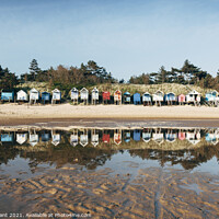Buy canvas prints of Beach huts. Wells-next-the-sea, Norfolk, UK. by Liam Grant