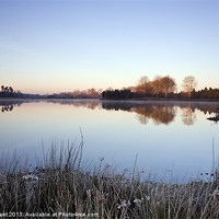 Buy canvas prints of Frost & Mist, Lynford Water, Norfolk by Liam Grant