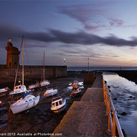 Buy canvas prints of Boats in Lynmouth Harbour at dawn, North Devon by Liam Grant