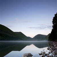 Buy canvas prints of Mist on Brothers Water at Dawn. by Liam Grant