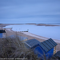 Buy canvas prints of Beach Huts, Wells-next-the-sea, Norfolk, UK in Win by Liam Grant