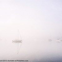 Buy canvas prints of Boats in fog on Lake Windermere. Waterhead, Lake D by Liam Grant