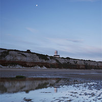 Buy canvas prints of Lighthouse and Cliffs at Dawn. Old Hunstanton, Nor by Liam Grant