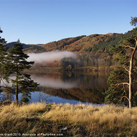 Buy canvas prints of Low mist and reflections. Thirlmere Reservoir. by Liam Grant