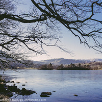 Buy canvas prints of Frozen lake. Rydal Water, Lake District, Cumbria,  by Liam Grant