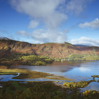 Buy canvas prints of View over Derwent Water to Cat Bells. by Liam Grant