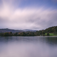 Buy canvas prints of Clouds sweeping over Rydal Water at dusk. by Liam Grant