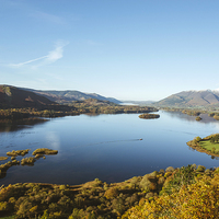 Buy canvas prints of View over Derwent Water to Keswick. by Liam Grant
