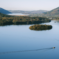 Buy canvas prints of View over Derwent Water to Keswick and Bassenthwai by Liam Grant