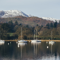 Buy canvas prints of Boats on Lake Windermere at Waterhead.  by Liam Grant