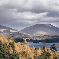 Buy canvas prints of View over Derwent Water towards Blencathra. by Liam Grant