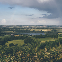 Buy canvas prints of View to Ogston Reservoir as an evening storm passe by Liam Grant