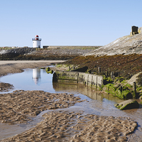 Buy canvas prints of Burry Port lighthouse. Wales, UK. by Liam Grant