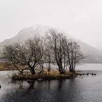 Buy canvas prints of Snow blizzard over Brothers Water. Cumbria, UK. by Liam Grant