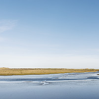 Buy canvas prints of Low tide salt marsh at Burnham Overy Staithe, Norf by Liam Grant