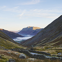 Buy canvas prints of Fog formed in the valley at sunrise. Kirkstone Pas by Liam Grant