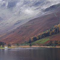 Buy canvas prints of Cloud and autumnal colours. Buttermere, Cumbria, U by Liam Grant
