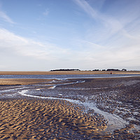 Buy canvas prints of Low tide at sunset. Wells-next-the-sea, Norfolk, U by Liam Grant