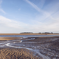 Buy canvas prints of Low tide at sunset. Wells-next-the-sea, Norfolk, U by Liam Grant