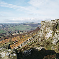 Buy canvas prints of View from Curbar Edge. Derbyshire, UK. by Liam Grant