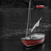Buy canvas prints of THE RED BOATS by Anthony R Dudley (LRPS)