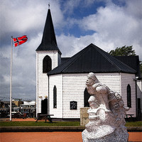 Buy canvas prints of CARDIFFS NORWEGIAN CHURCH by Anthony R Dudley (LRPS)