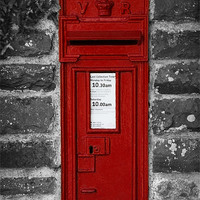 Buy canvas prints of V R POST BOX by Anthony R Dudley (LRPS)
