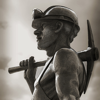 Buy canvas prints of WELSH MINER by Anthony R Dudley (LRPS)
