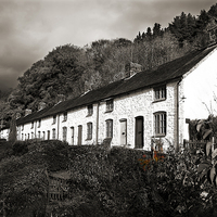 Buy canvas prints of FORGE ROW CWMAVON by Anthony R Dudley (LRPS)