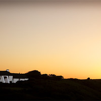 Buy canvas prints of SUNSET OVER PORTHCLAIS PEMBS by Anthony R Dudley (LRPS)