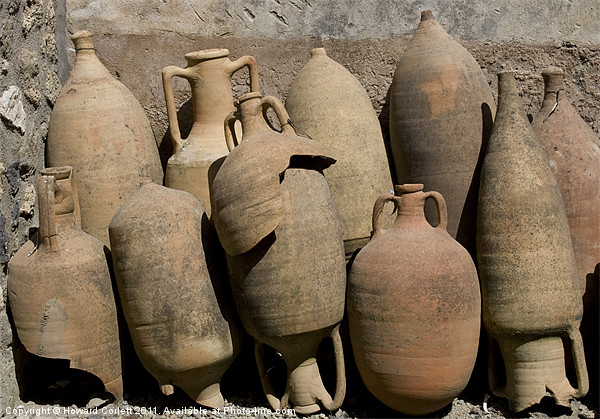 Pompeii urns Picture Board by Howard Corlett