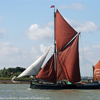 Buy canvas prints of Thames Barge Cabby by Howard Corlett