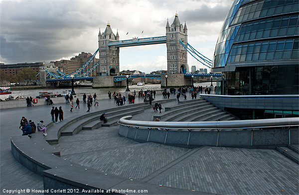 Tower Bridge and City Hall Picture Board by Howard Corlett