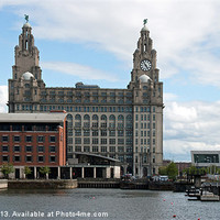 Buy canvas prints of Liver Building Panorama by Howard Corlett