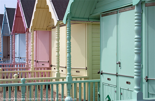 Mersea beach huts Picture Board by Howard Corlett