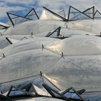 Buy canvas prints of Eden Project Roof by Howard Corlett