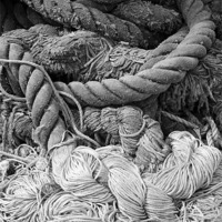 Buy canvas prints of Tangled rope by Howard Corlett