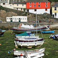Buy canvas prints of Mevagissey Harbour by Howard Corlett