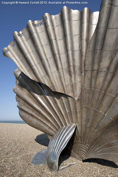 Aldeburgh shell sculpture Picture Board by Howard Corlett
