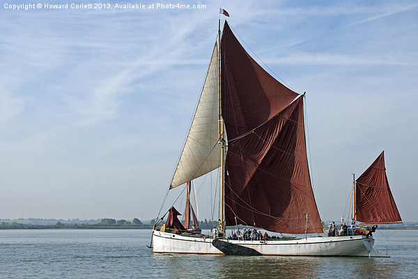 Thames Barge Reminder Picture Board by Howard Corlett
