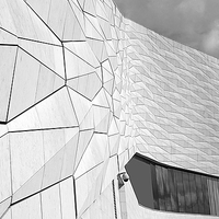 Buy canvas prints of Museum of Liverpool B&W by Howard Corlett