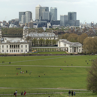 Buy canvas prints of Greenwich Panorama by Howard Corlett