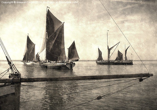 Maldon Barge Match 2010 vintage effect Picture Board by Howard Corlett