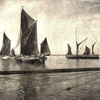 Buy canvas prints of Maldon Barge Match 2010 vintage effect by Howard Corlett