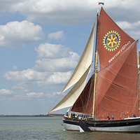 Buy canvas prints of Thames Barge Cambria by Howard Corlett