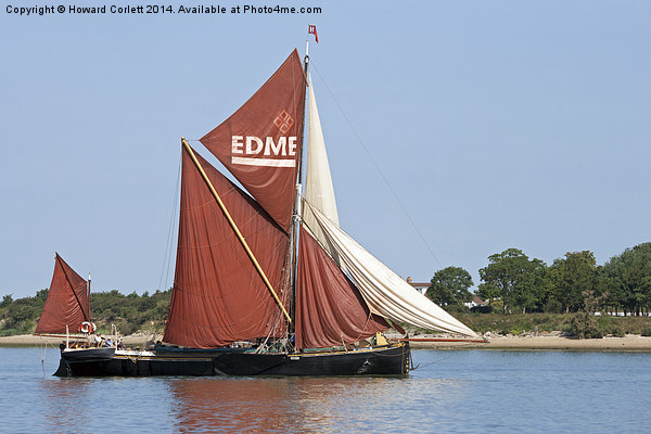 Thames Barge Edme Picture Board by Howard Corlett